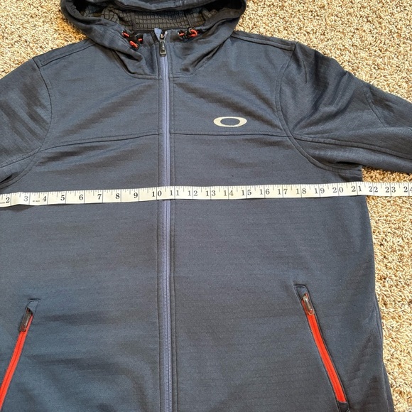 OAKLEY Performance Zip Up Jacket with Hood Navy Mens Size Small - Picture 8 of 12